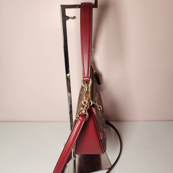 Coach Teri Shoulder Bag In Signature Canvas With Cherry Print - Picture 4 of 5